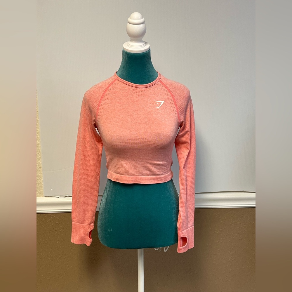 Gymshark Vital Seamless 2.0 Crop Top – Coral | Size S